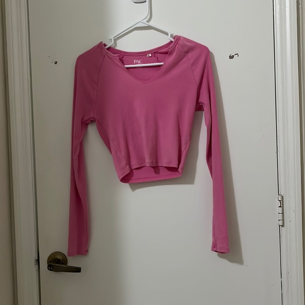 Pink long sleeve with v neck